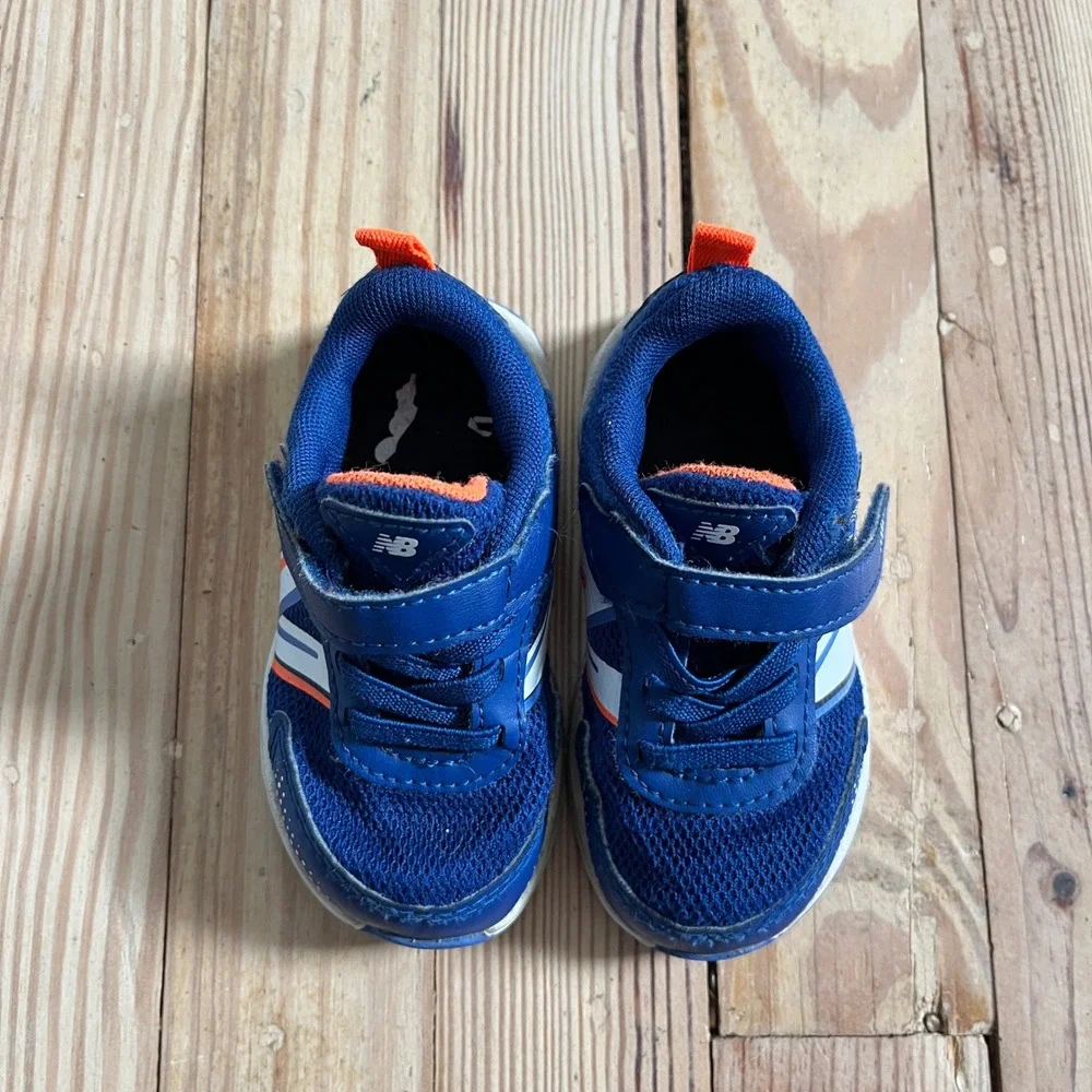 New Balance 545 Toddler Sneakers Blue‎ Orange Size 5 months US Kids casual Shoe